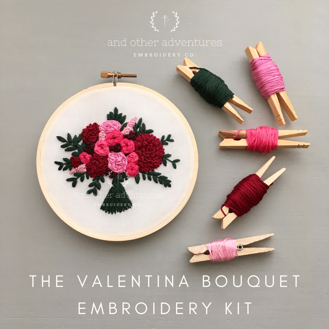 Beginner Hand Embroidery Kit - Wildwood in Teal - And Other