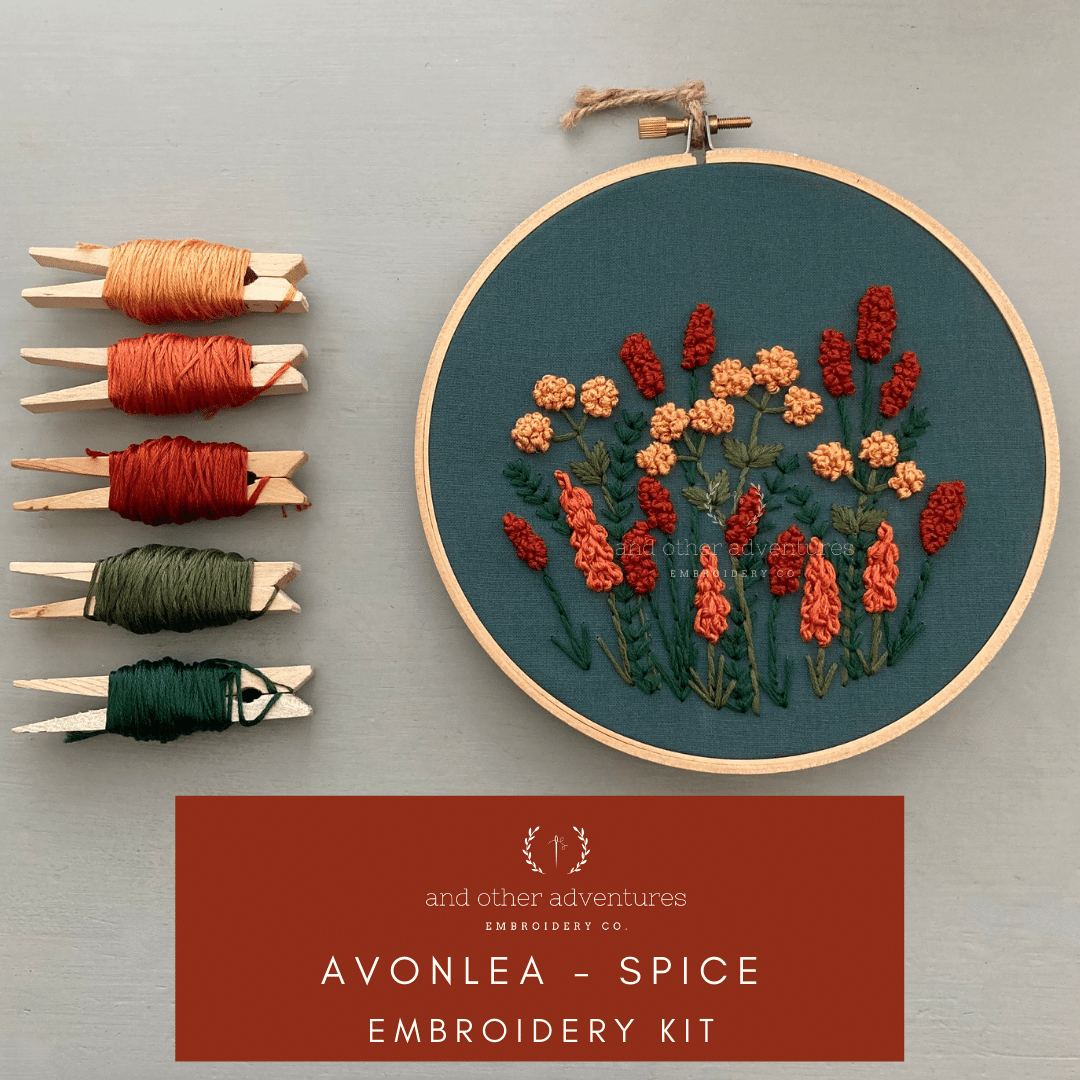 Hand Embroidery Kit for Beginners - Avonlea in Crimson - And Other  Adventures Embroidery Co