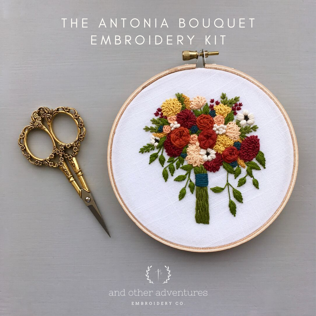 Hand Embroidery Kit - The Antonia Bouquet - And Other Adventures