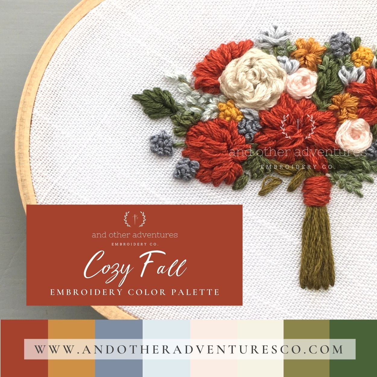 Reflections On Fall - Embroidery Color Palette (With Thread Codes)