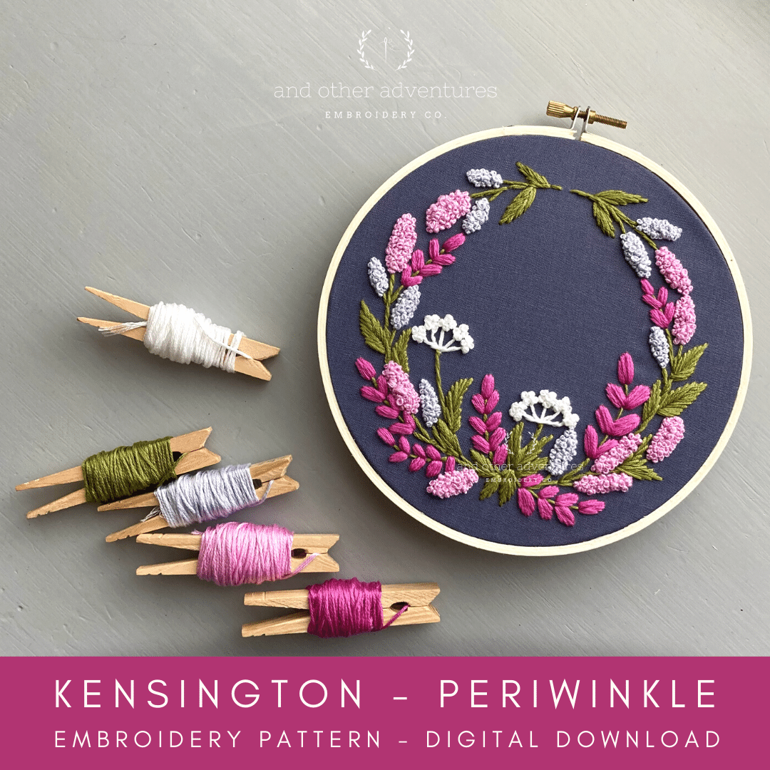 Periwinkle Duo” Embroidery Kit - Beginner and Intermediate