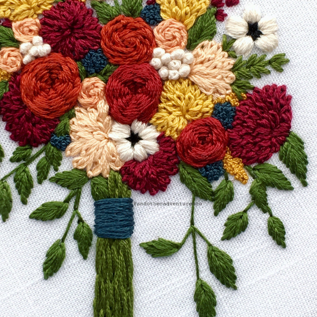 The Bloom Collection - The Antonia Bouquet Hand Embroidery Pattern