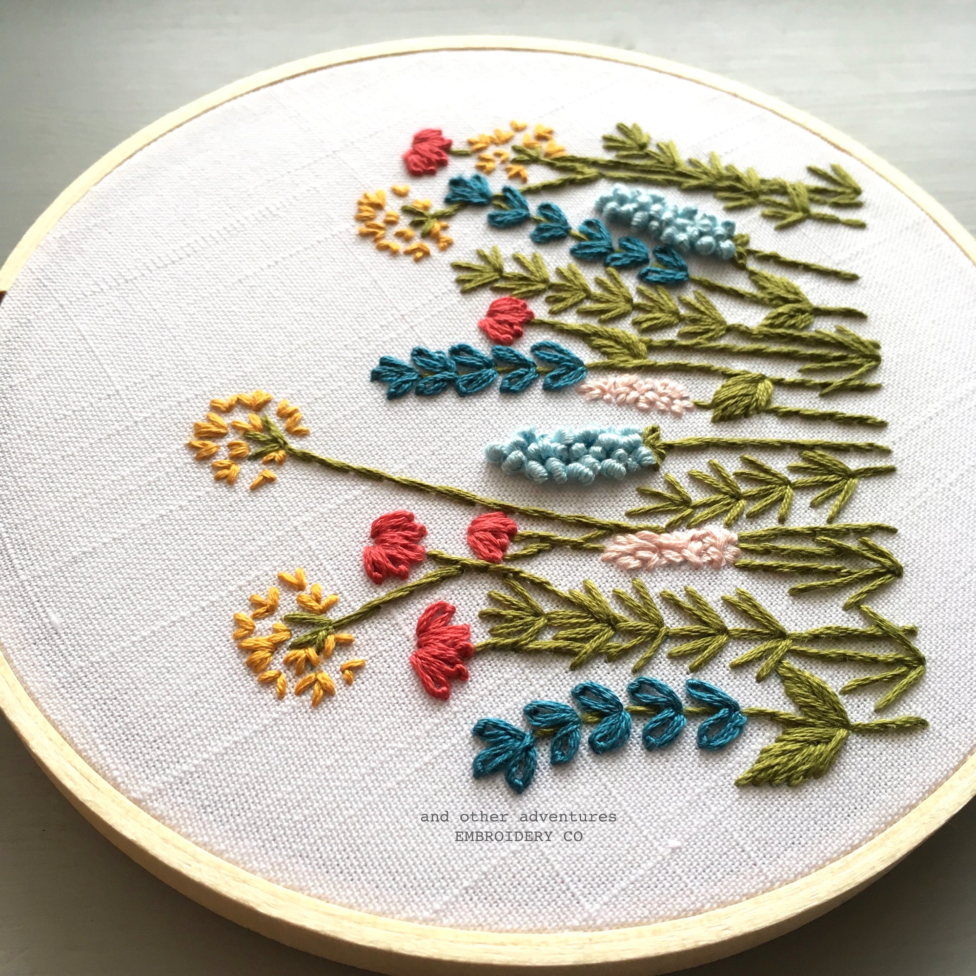 Beginner Hand Embroidery Pattern - Bright Summer Meadow - And Other ...