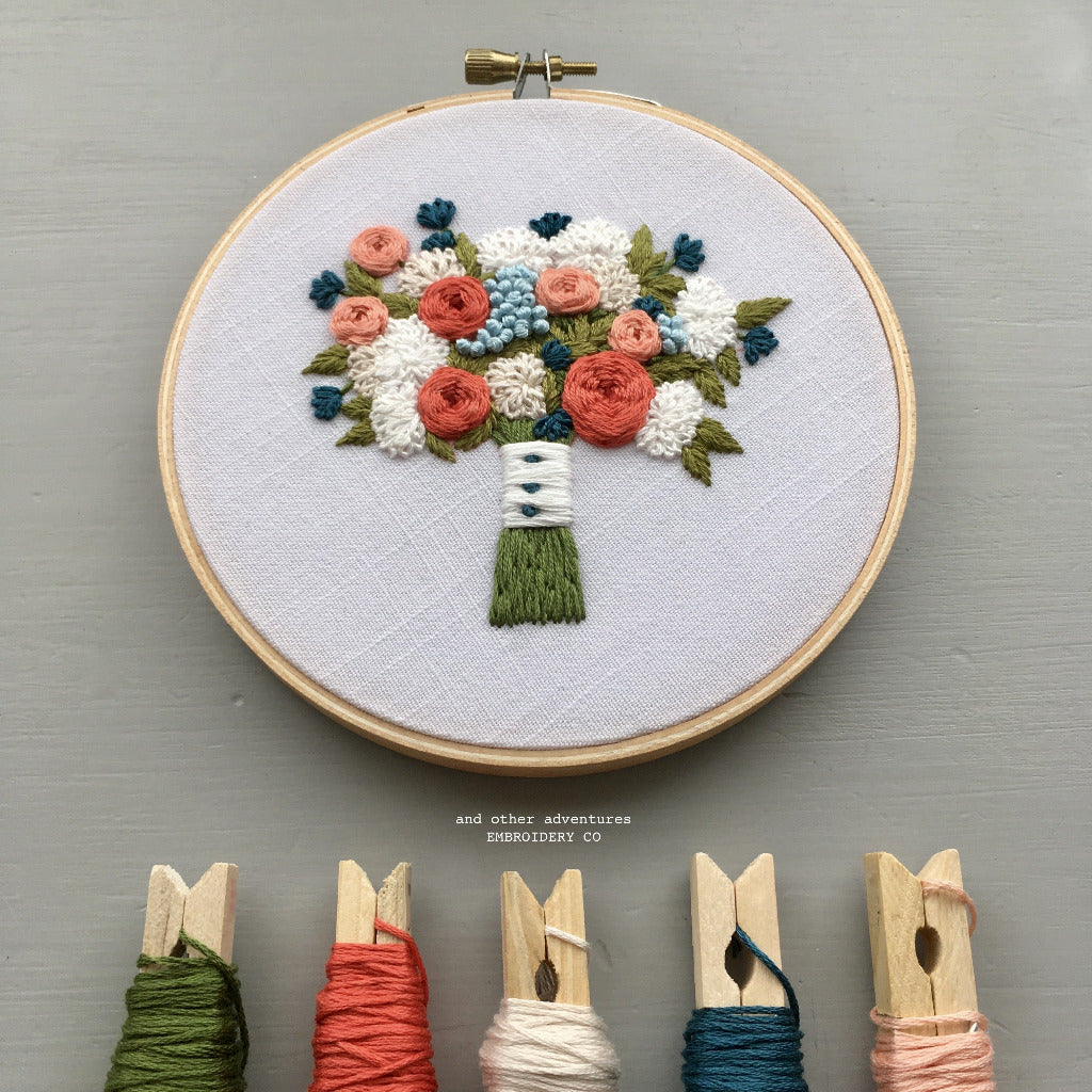 The Caroline Bouquet Hand Embroidery Pattern - And Other Adventures ...