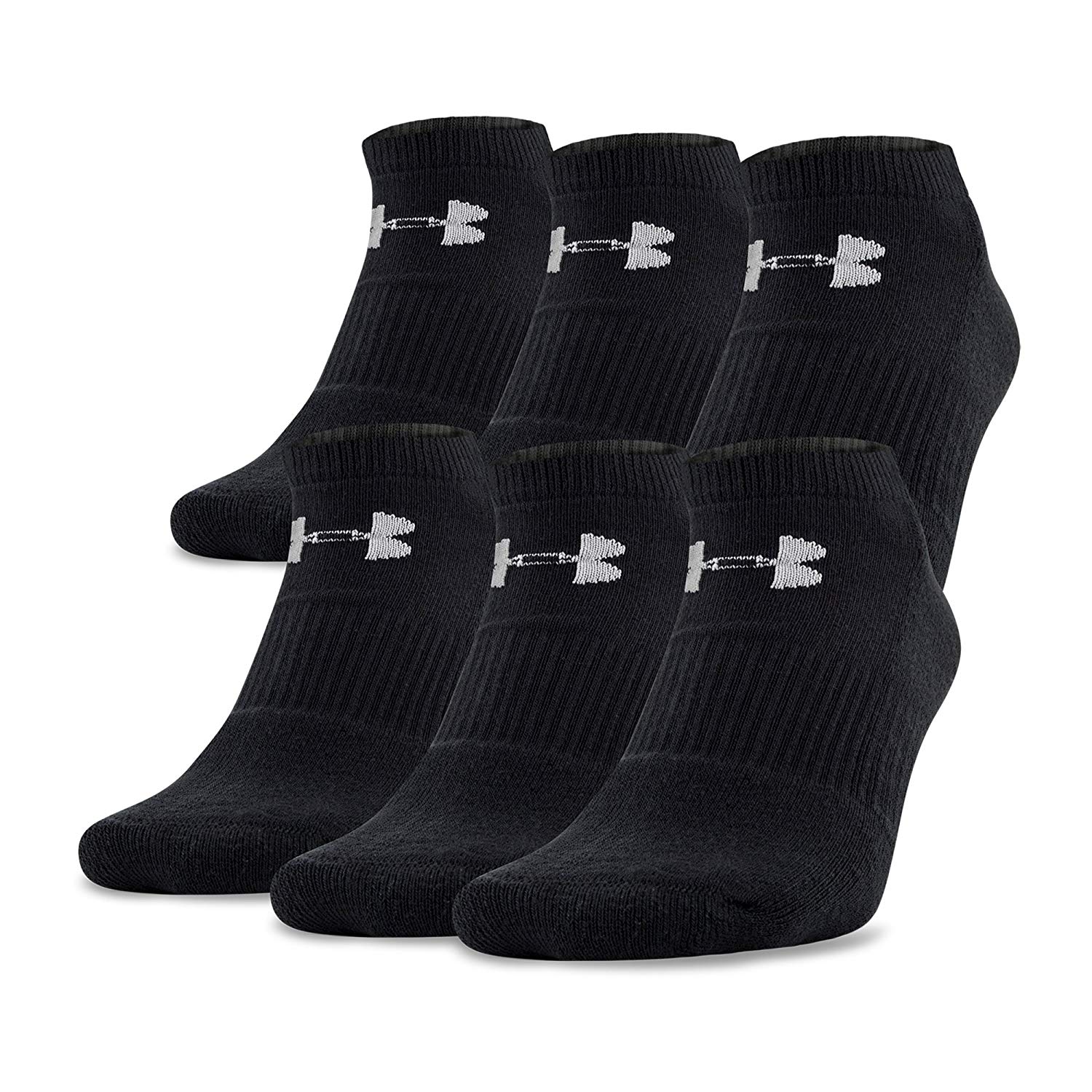 Under Armour Charged Cotton 6-Pack No Show Men's Socks - HYDRA Tactical