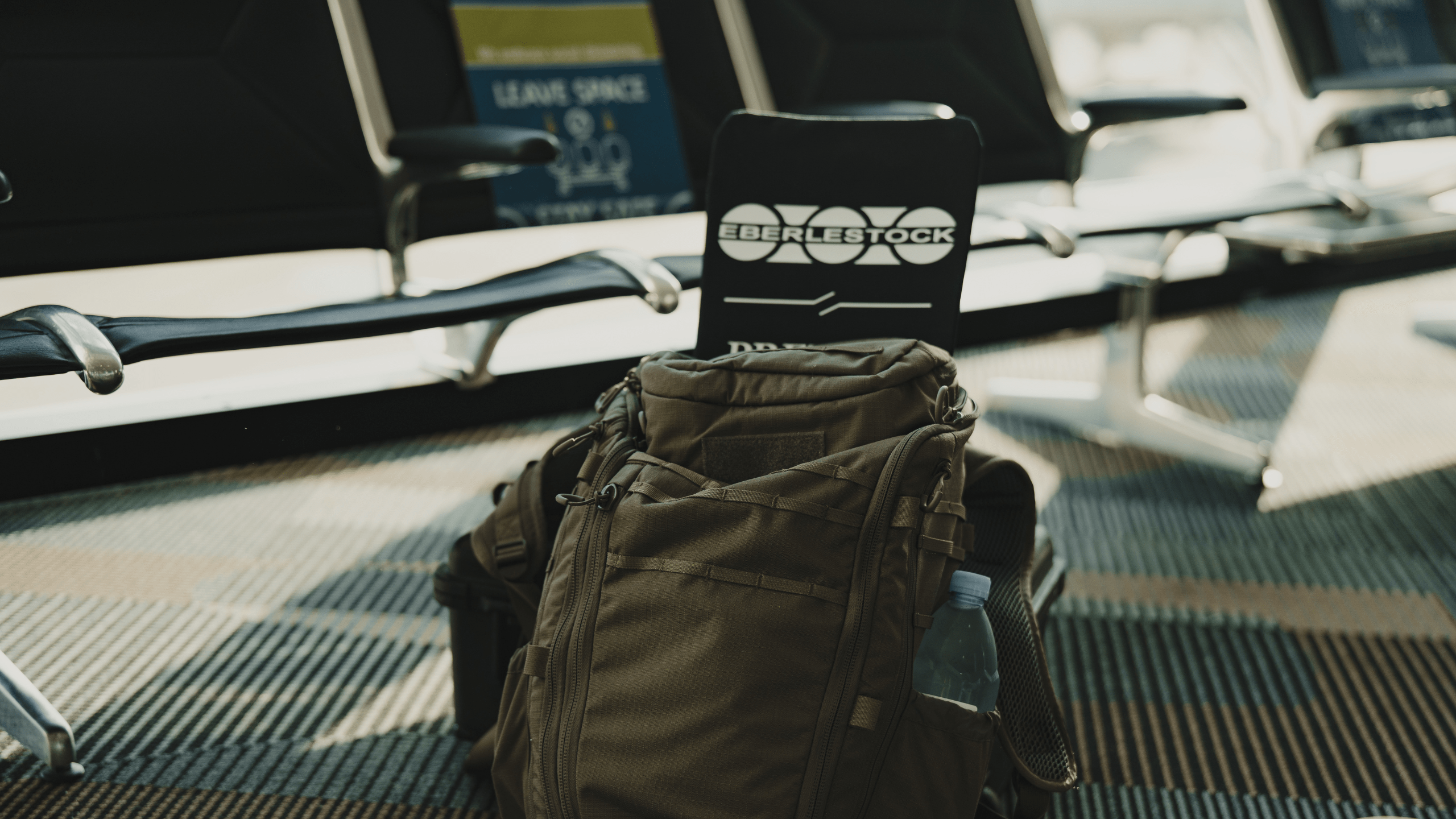 Image of traveling with armor through an airport