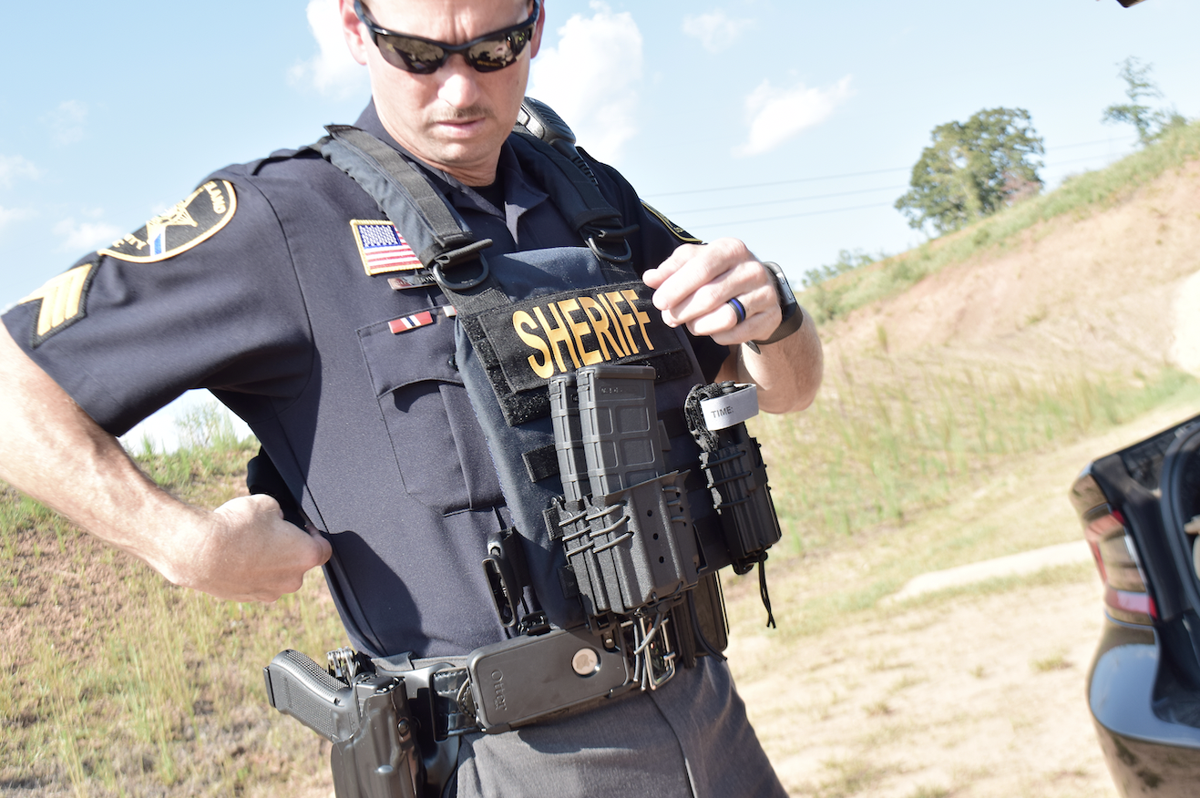Image of law enforcement officer wearing new armor