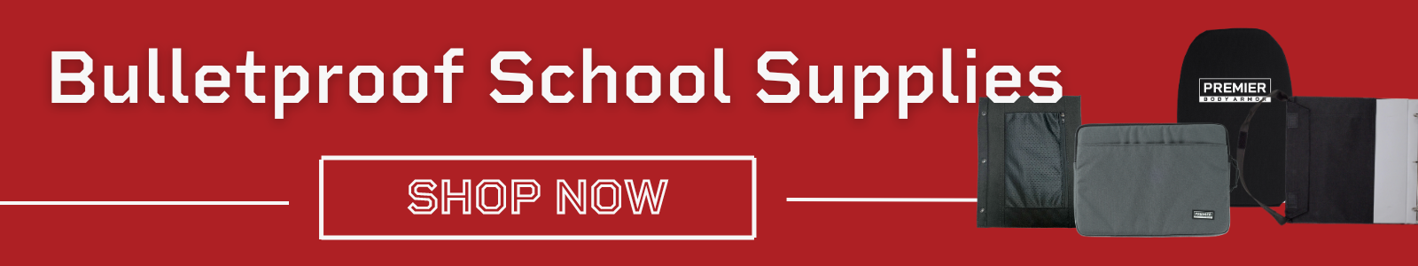 bulletproof school supply collection banner