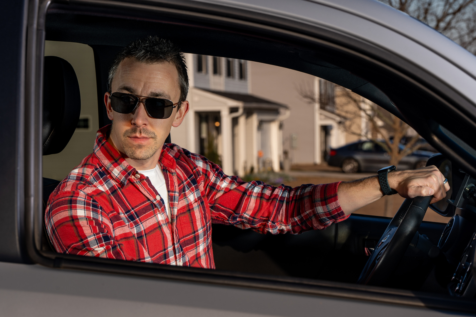 man wearing bullet proof clothing