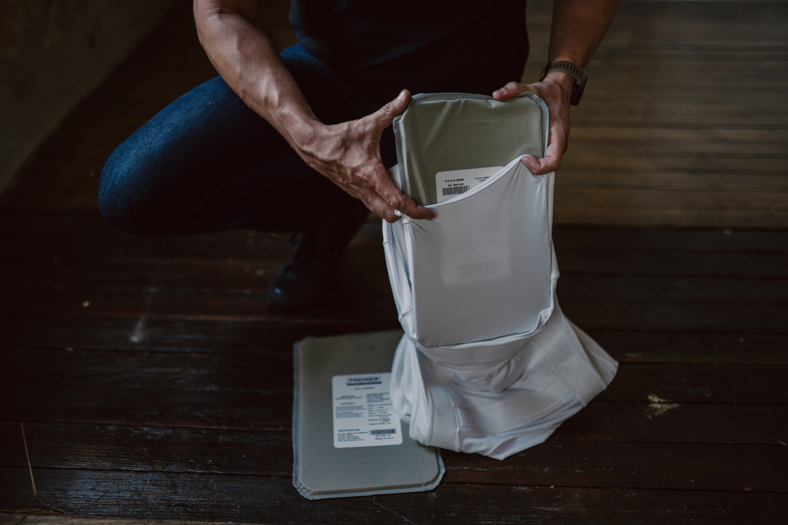 flexible body armor panel in the everyday armor tshirt