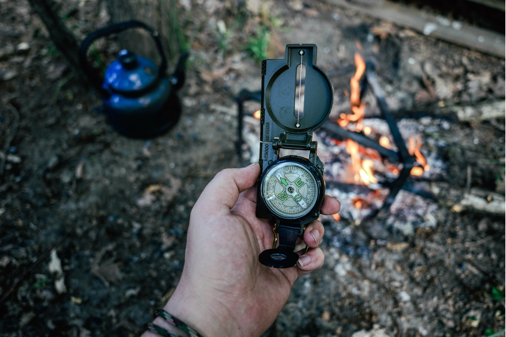 compass for bushcraft camping and exploring