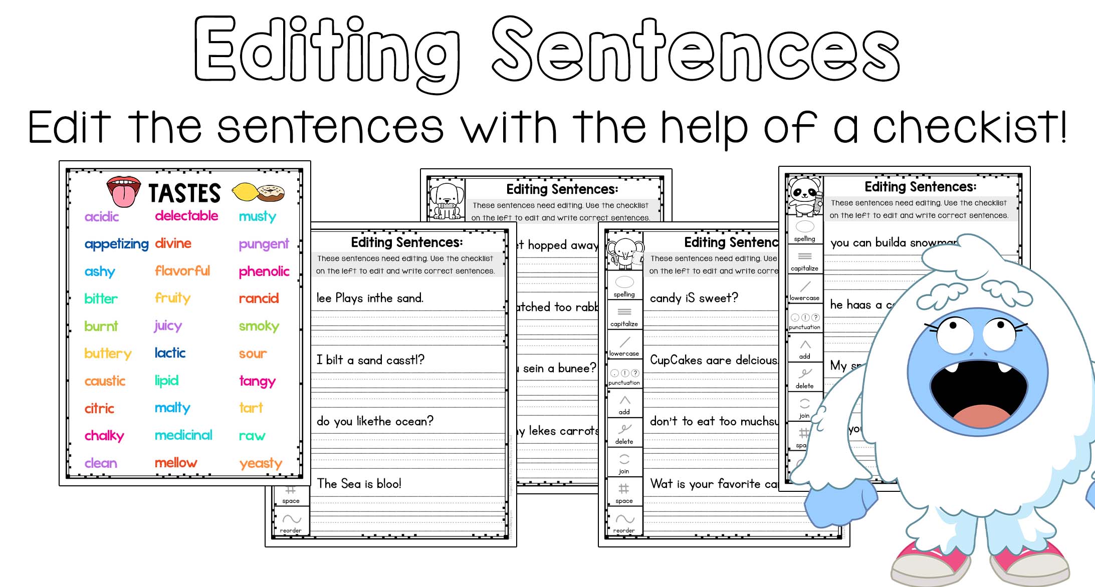 Ready Yeti Writing Sentences