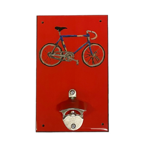 Wall-Mounted Bicycle Bottle Opener