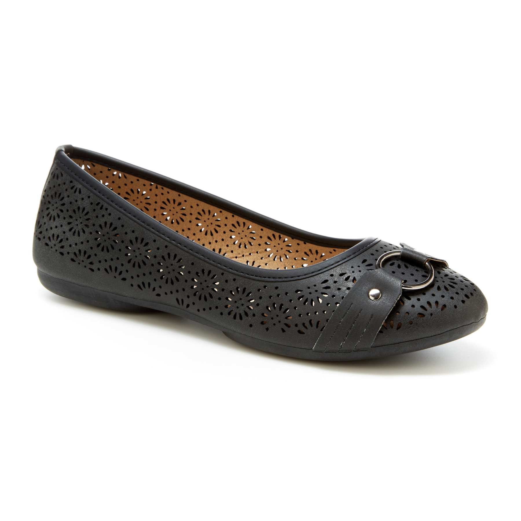 Round Toe Cut Out O-Ring Band Flats (Giovana) - Harborsides product image