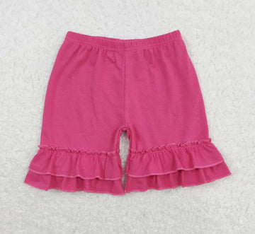 Deep Pink Ruffle Shorts