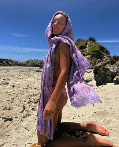 Lavender on sarong 