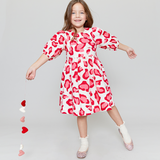 Pink Chicken Red & Pink Leopard Evelyn Dress