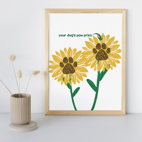 diysunflowerdogpawartworkdogmomdaydogmommothersday