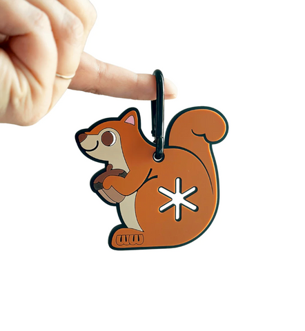 NUTTY THE SQUIRREL POOPY LOOP, dog pop holder , dog gear