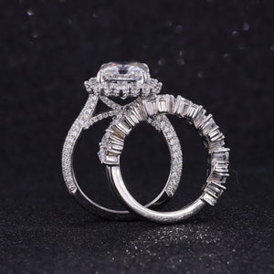 3Ct Alexandrite Engagement Ring Halo Emerald Cut Alexandrite Engagemen ...