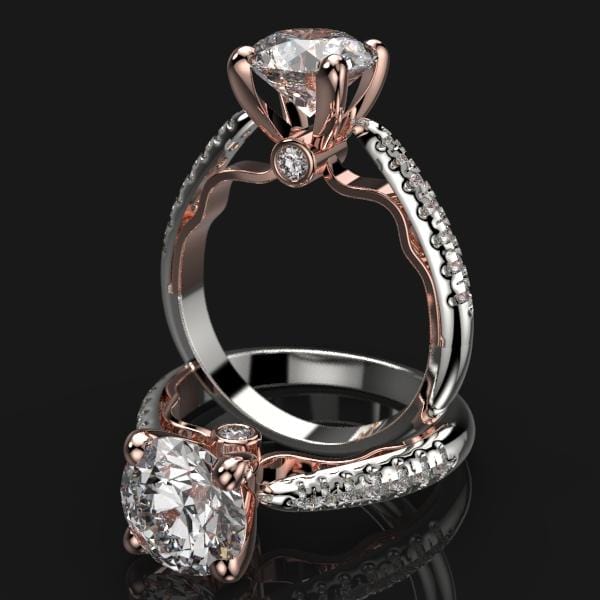 Atria Forever One Moissanite Diamond Gold Engagement Ring - Giliarto