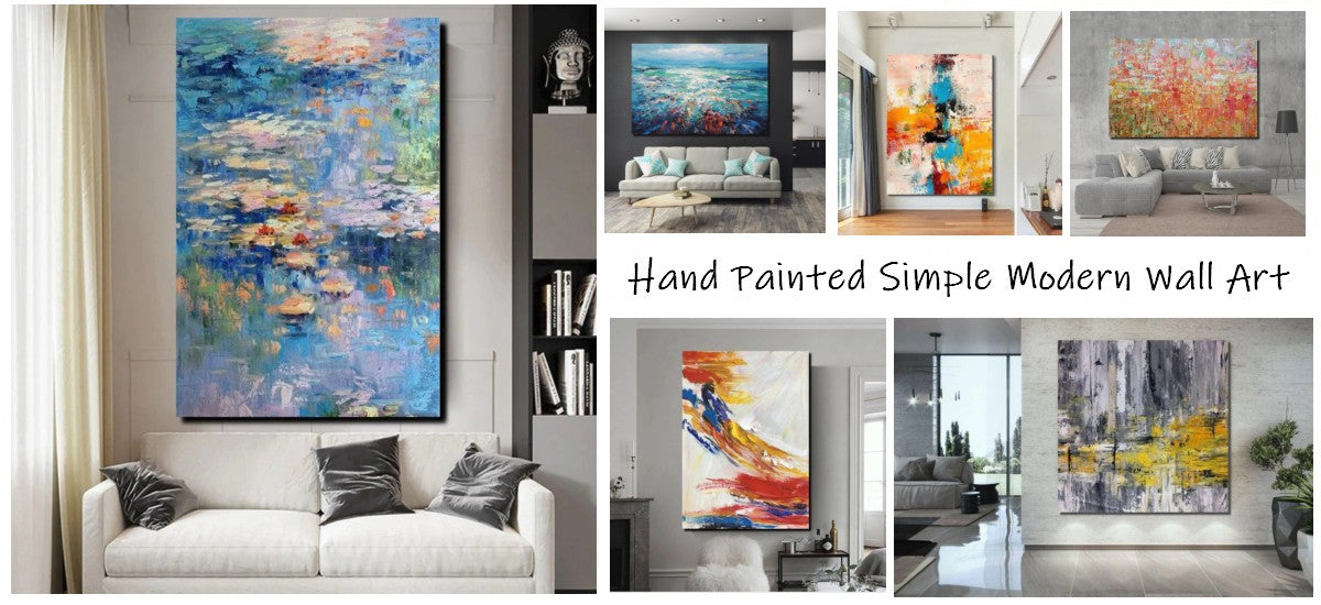 Modern Paintings, Large Abstract Paintings for Living Room, Simple Mod ...