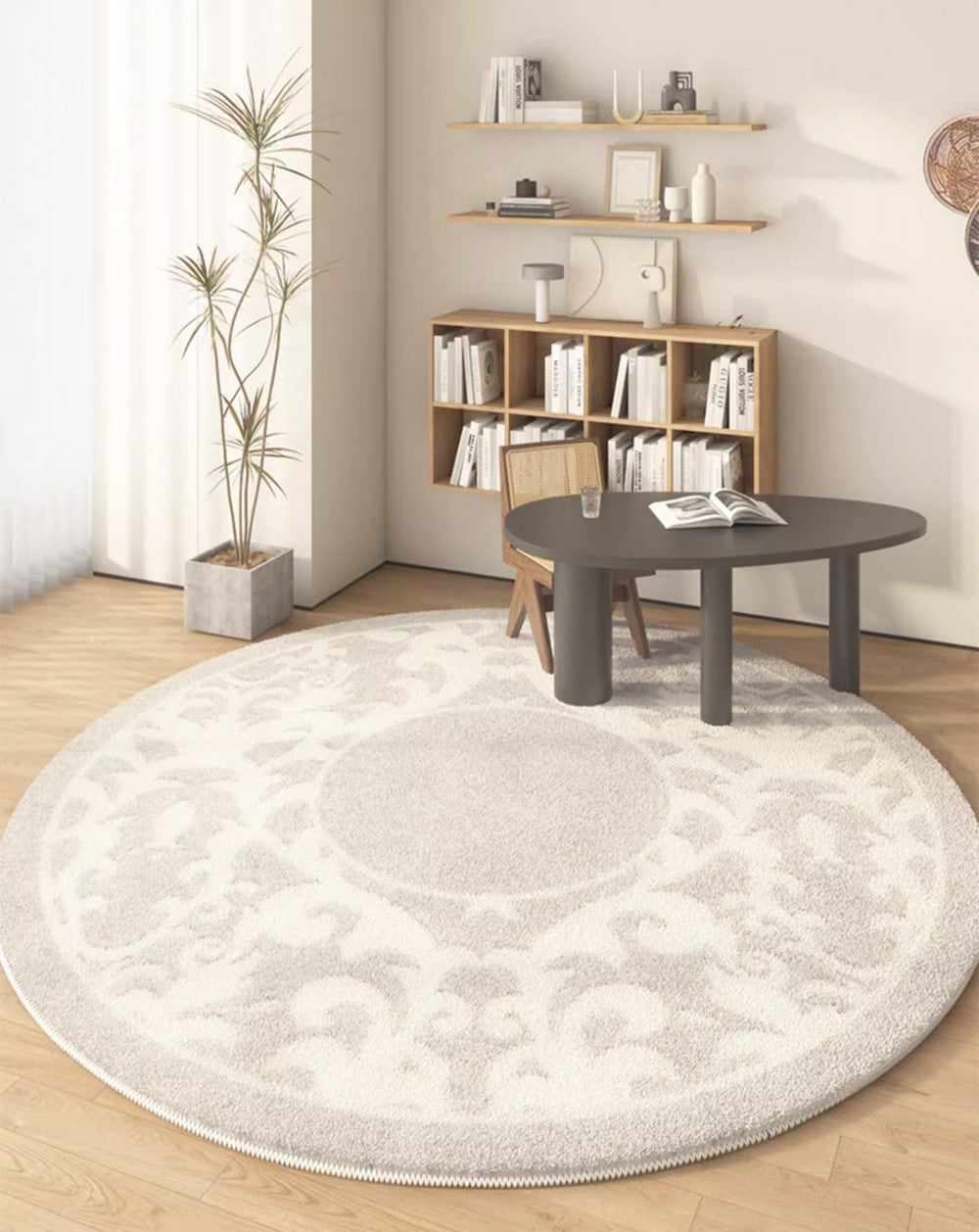 Modern Area Rugs under Coffee Table, Contemporary Modern Rugs for Bedroom, Dining Room Modern Rugs, Abstract Geometric Round Rugs under Sofa