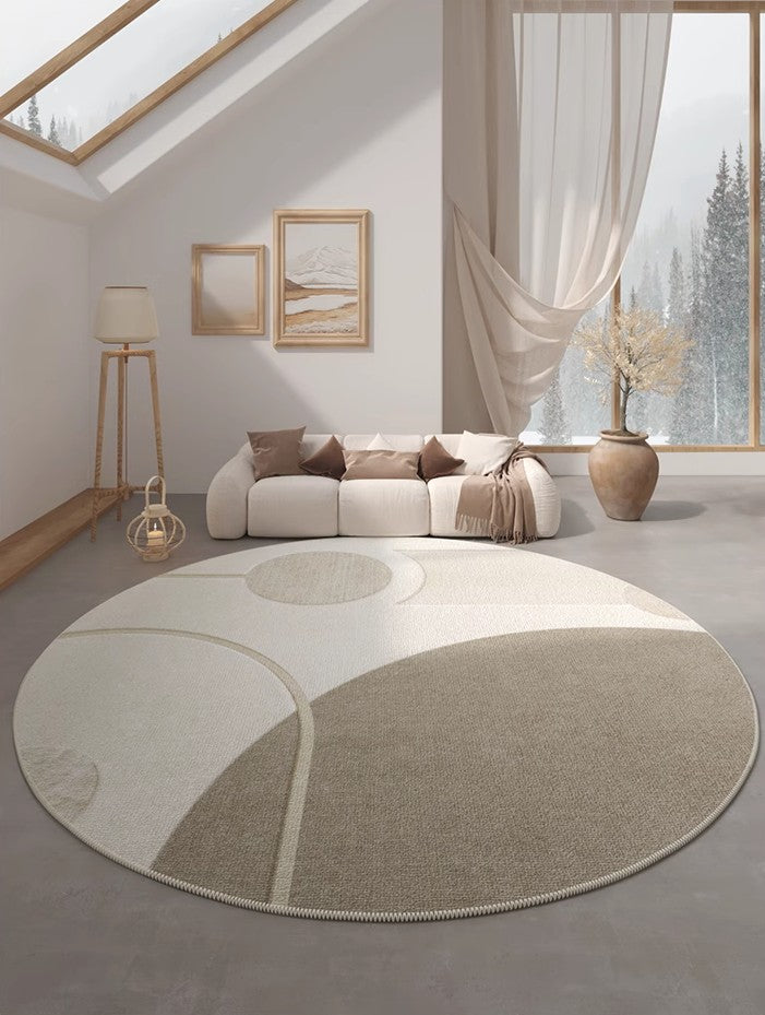 Modern Round Rugs for Dining Room, Contemporary Modern Rug Ideas for Living Room, Circular Modern Rugs for Bedroom