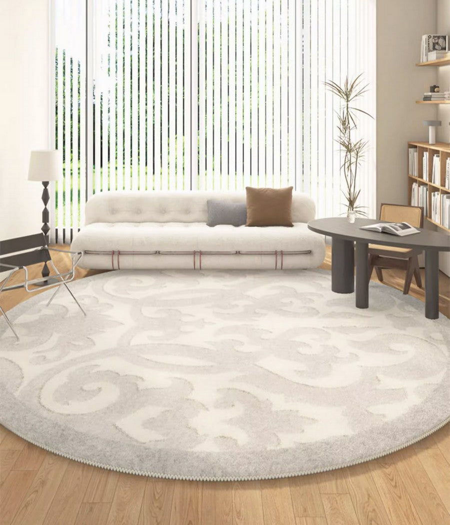 Large Modern Area Rugs under Coffee Table, Dining Room Modern Rugs, Contemporary Modern Rugs for Bedroom, Abstract Geometric Round Rugs under Sofa