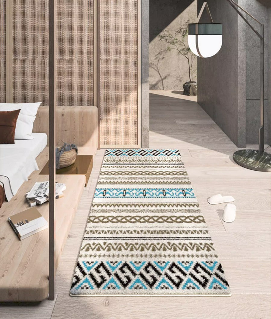 Geometric Modern Rugs for Sale, Modern Rug Ideas for Living Room, Abstract Modern Runner Rugs Next to Bedroom, Contemporary Rugs for Dining Room