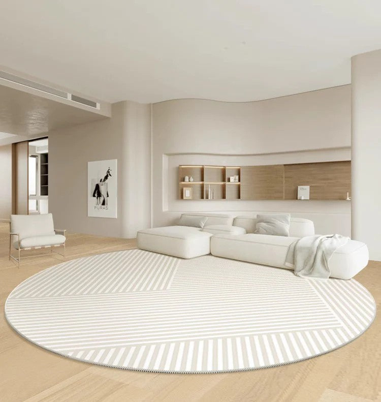 Thick Round Rugs under Coffee Table, Soft Modern Round Rugs for Dining Room, Circular Modern Rugs for Bedroom