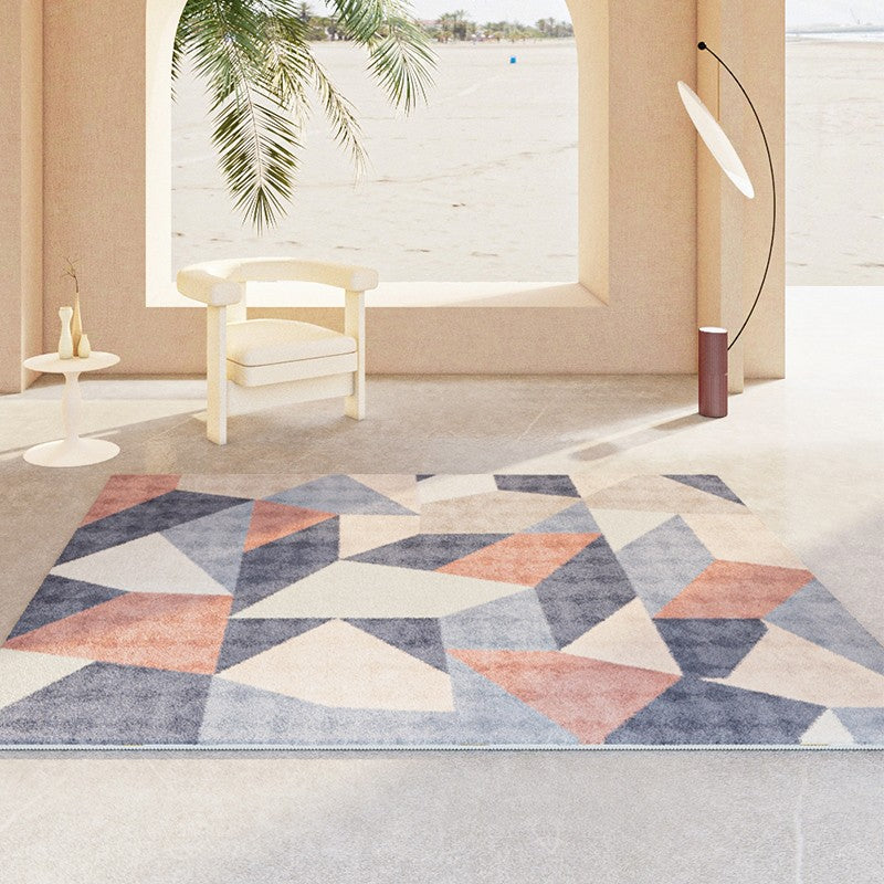 Geometric Contemporary Rugs Next to Bed, Large Modern Rugs for Living Room, Contemporary Modern Rugs for Sale, Modern Carpets for Dining Room