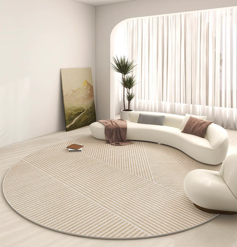 Modern Rugs for Dining Room, Circular Modern Rugs for Bedroom, Contemporary Round Rugs, Geometric Modern Rug Ideas for Living Room