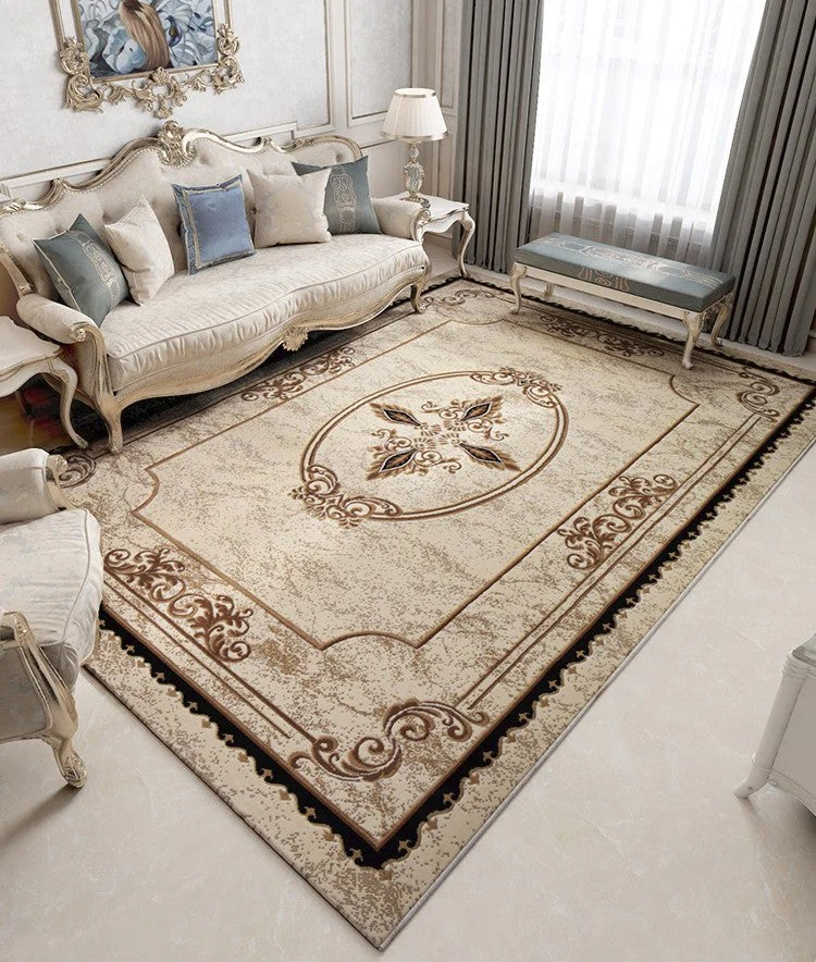 Modern Luxury Area Rugs for Living Room, Rustic Floor Carpets for Farmhouse, Thick and Soft Rugs under Coffee Table, Royal Modern Rugs for Bedroom