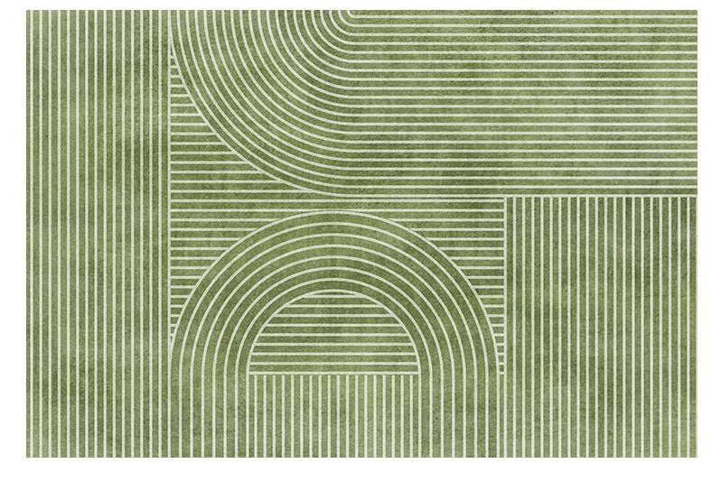 Dining Room Modern Rugs, Modern Living Room Rugs, Green Thick Soft Modern Rugs for Living Room, Contemporary Rugs for Bedroom