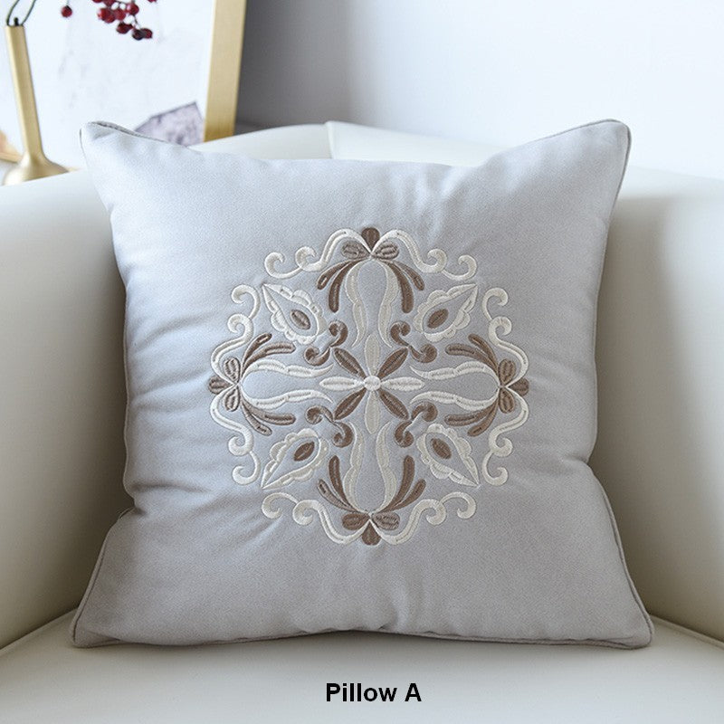 Contemporary Decorative Pillows, Modern Throw Pillows, Decorative Flower Pattern Throw Pillows for Couch, Modern Sofa Pillows