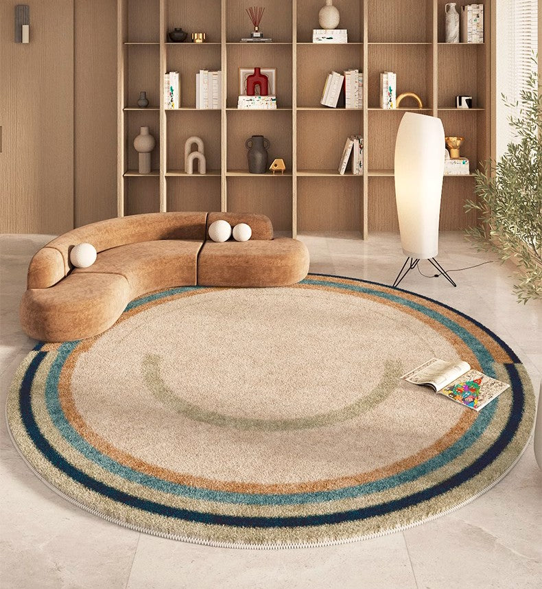 Modern Area Rugs under Coffee Table, Abstract Contemporary Round Rugs, Modern Rugs for Dining Room, Geometric Modern Rugs for Bedroom