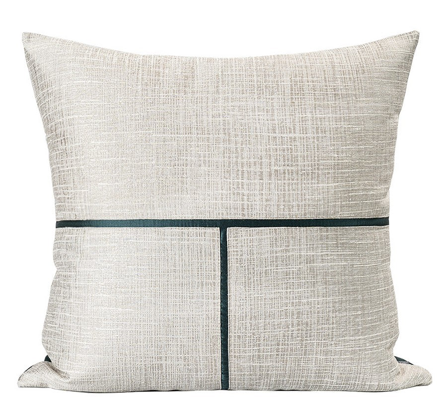Light Grey Abstract Contemporary Throw Pillow for Living Room, Modern Decorative Throw Pillows for Couch, Simple Modern Sofa Throw Pillows