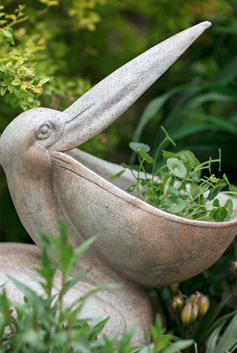 Pelican Statue for Garden, Beautiful Cute Animal Statues, Large Garden Courtyard Ornaments, Unique Modern Garden Bird Sculptures, Creative Villa Outdoor Decor Gardening Ideas