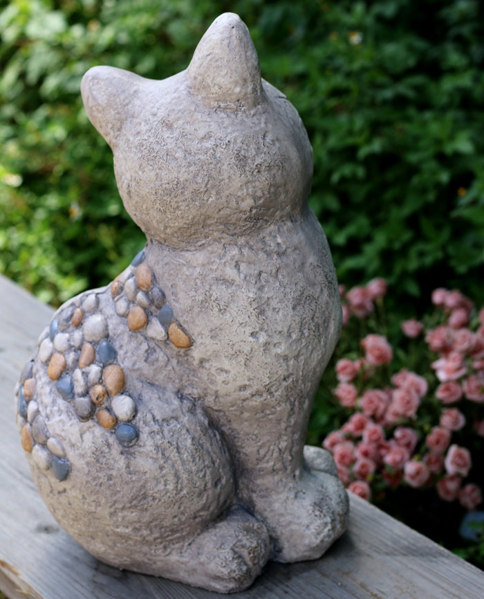 Animal Statue, Sitting Cat Statues Garden Courtyard Decoration, Villa Outdoor Decor Gardening