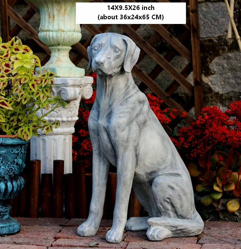 Dog Statues. Sitting Dog Statues. Pet Statue for Garden Courtyard Decoration. Villa Outdoor Decor Gardening Ideas