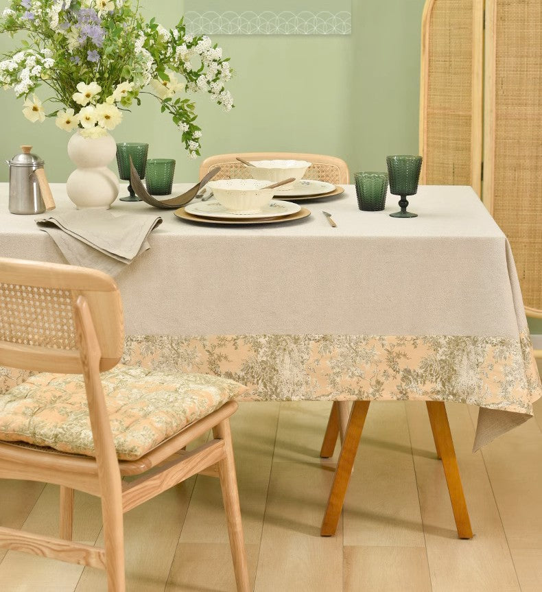 Modern Tablecloth for Kitchen, Cotton and Linen Rectangle Table Covers for Dining Room Table, Square Tablecloth for Coffee Table