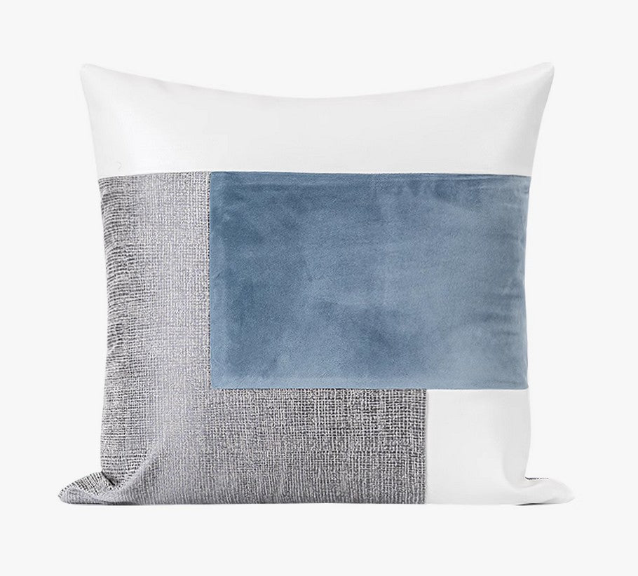 Sky Blue Abstract Contemporary Throw Pillow for Living Room, Modern Sofa Throw Pillows, Large Decorative Throw Pillows for Couch