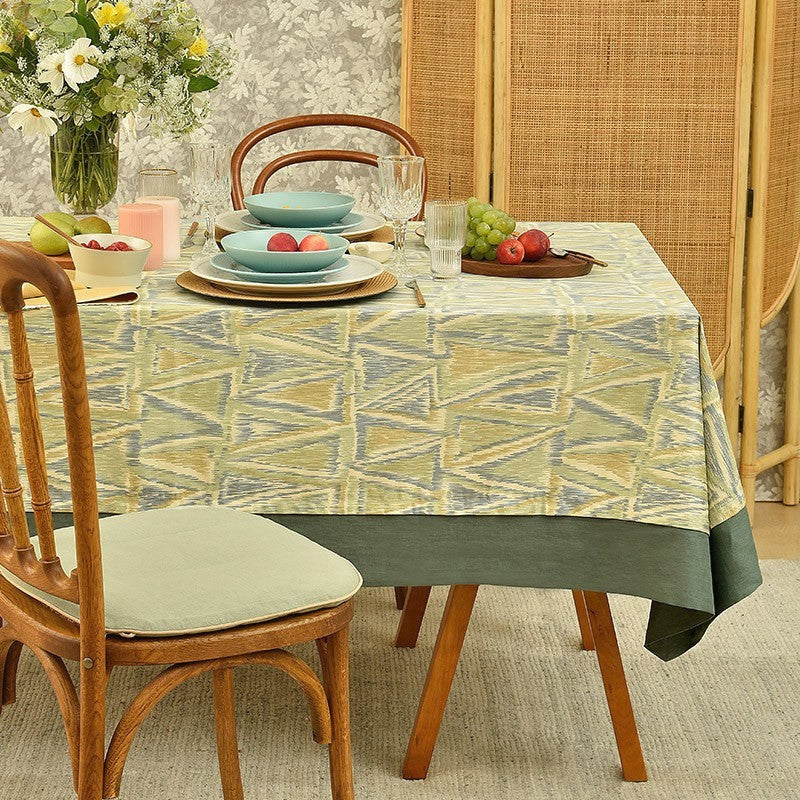 Geometric Modern Table Covers for Kitchen, Extra Large Rectangle Tablecloth for Dining Room Table, Country Farmhouse Tablecloths for Oval Table