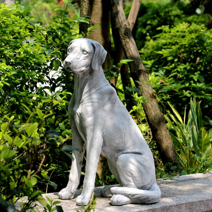 Dog Statues. Sitting Dog Statues. Pet Statue for Garden Courtyard Decoration. Villa Outdoor Decor Gardening Ideas