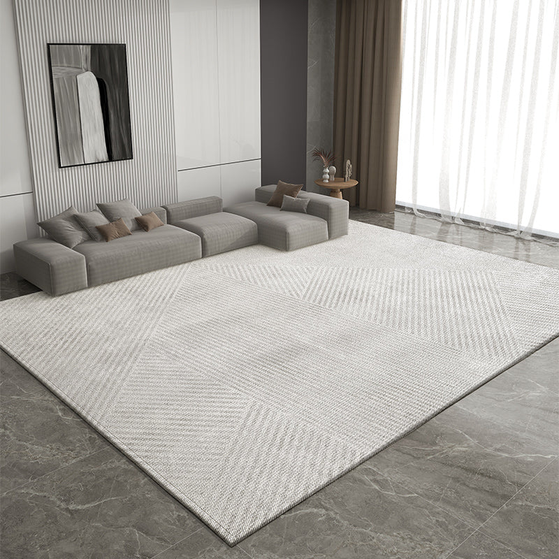 Geometric Modern Rug Placement Ideas for Dining Room, Gray Contemporary Modern Rugs for Living Room, Extra Large Modern Rugs for Bedroom