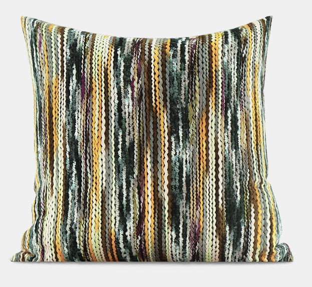 Modern Square Throw Pillows for Couch, Colorful Decorative Throw Pillows, Large Abstract Contemporary Throw Pillow for Interior Design
