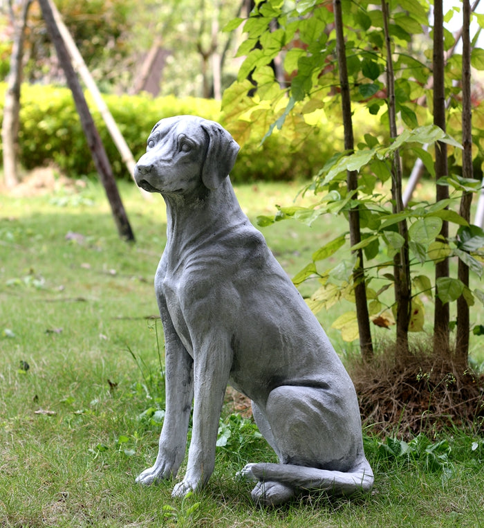 Dog Statues. Sitting Dog Statues. Pet Statue for Garden Courtyard Decoration. Villa Outdoor Decor Gardening Ideas