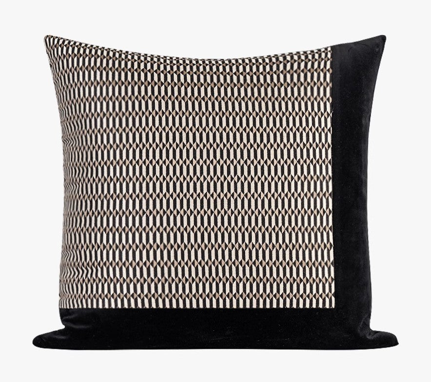Abstract Contemporary Throw Pillow for Living Room, Black Decorative Throw Pillows for Couch, Large Modern Sofa Throw Pillows