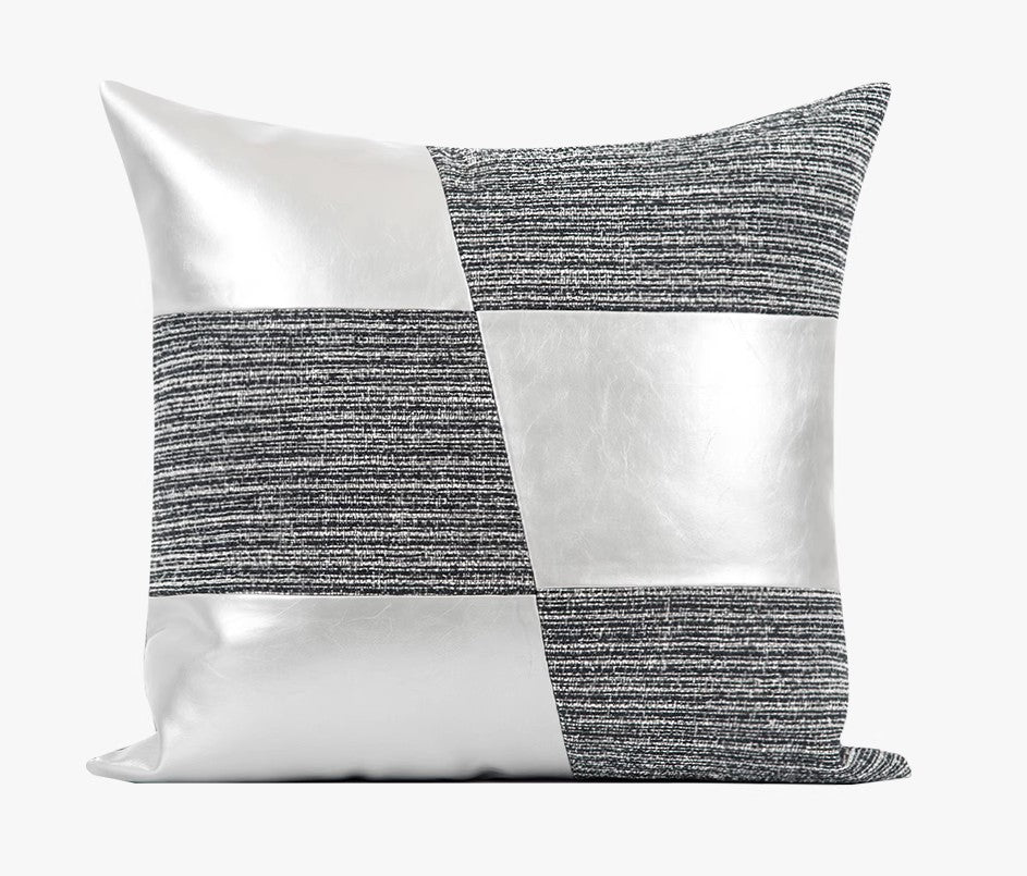 Abstract Contemporary Throw Pillow for Living Room, Grey Decorative Throw Pillows for Couch, Large Modern Sofa Throw Pillows